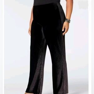 Good American Black Velvet pull on trousers size 2XL